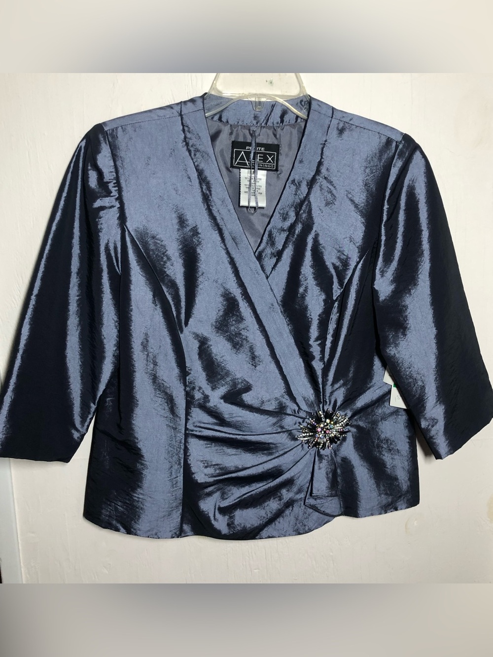 Vintage 80s Alex Evenings Blazer Dress Jacket LP Old Money Glam Wedding Party